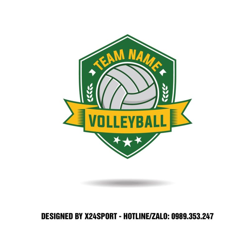 Logo Bóng Chuyền Xanh Lá – Biểu Tượng Thể Thao Năng Động & Chiến Thắng
