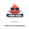 Logo Bóng Rổ Cam - Xanh Navy Trẻ Trung Năng Động
