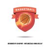 Logo BASKETBALL nền khiên đỏ – Đam mê và đẳng cấp thể thao