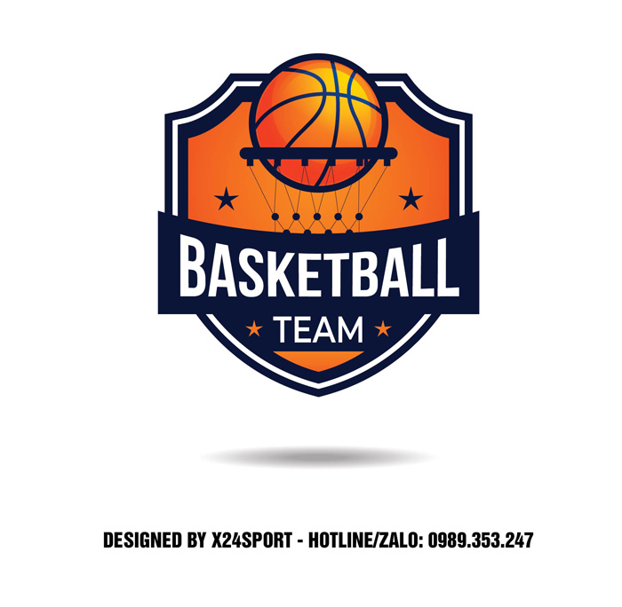 Logo Áo Bóng Rổ Cam Đậm – Basketball Team Năng Động & Chuyên Nghiệp
