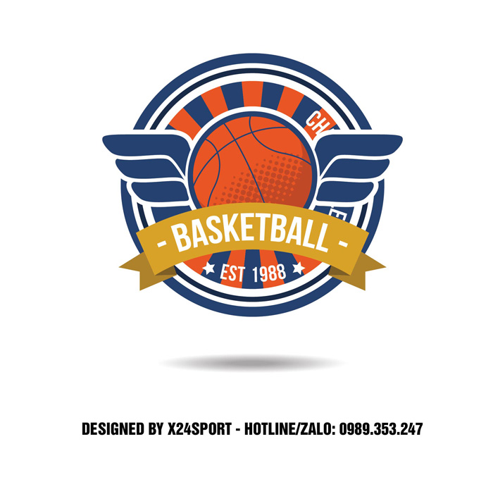 Logo Bóng Rổ Màu Cam – X24SPORT Basketball