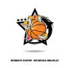 Logo Bóng Rổ Hiện Đại Màu Cam - Thiết Kế Móng Vuốt Nắm Bóng & Ngôi Sao độc quyền bởi X24Sport