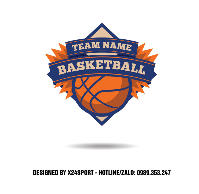 Logo Bóng Rổ Team Hà Nội – Phối Cam Navy Cá Tính