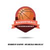Logo Basketball Tournament Cam Nâu Đỏ - Thiết Kế Năng Động Và Chuyên Nghiệp
