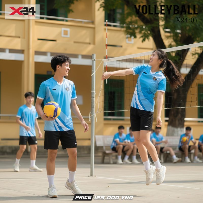 Đồng phục bóng chuyền xanh da trời X24Sport – Năng động & chuyên nghiệp