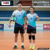 Bộ Quần Áo Bóng Chuyền X24-09 Xanh Dương Viền Đỏ Trắng