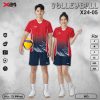 Áo Bóng Chuyền X24-05 Màu Đỏ Xanh Navy Gradient