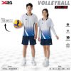 Áo bóng chuyền X24-06 trắng xanh bích – Thiết kế ombre thể thao, vải cao cấp thoáng khí
