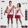 Đồng phục bóng chuyền X24-02 trắng đỏ – Năng động & Bền bỉ