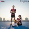 Đồng phục bóng chuyền X24-11 màu đỏ đô cá tính