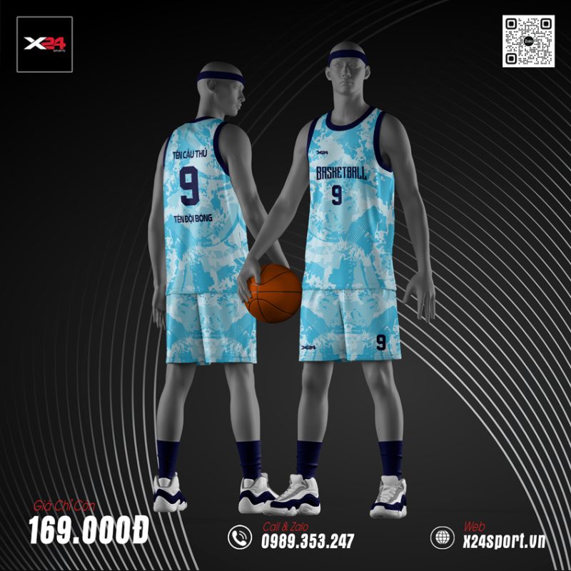 Áo Bóng Rổ Xanh Rằn Ri – Năng Động & Cá Tính Dành Cho Team Trẻ