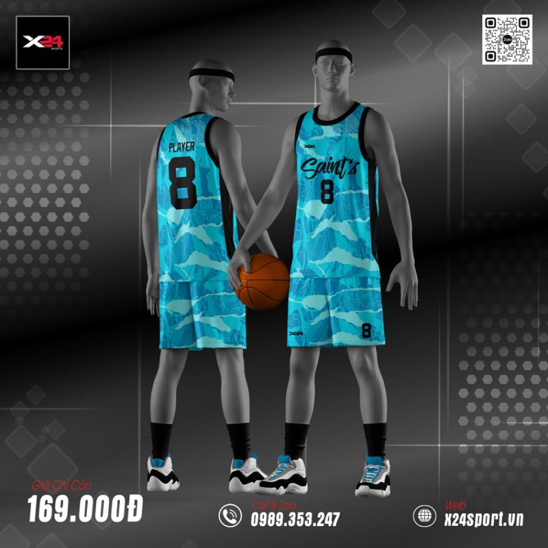 Quần Áo Bóng Rổ Xanh Dương Độc Đáo – Mạnh Mẽ & Năng Động